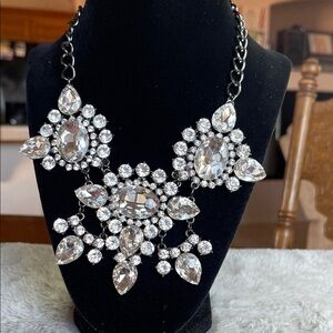 Elegant Silver Statement Necklace